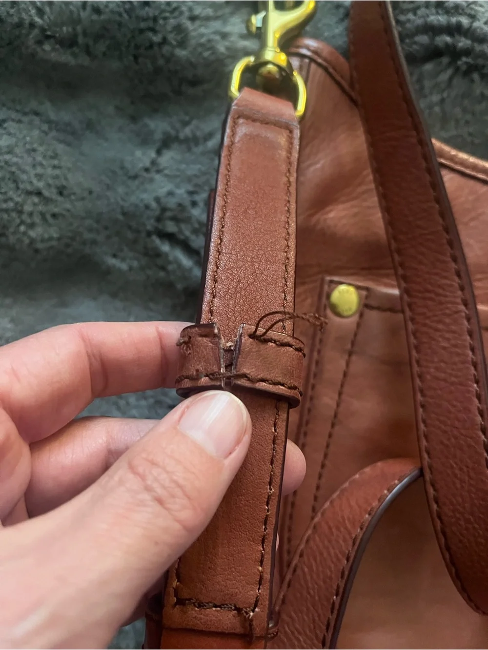 Frye Saddle Crossbody Bag in Rust - Picture 4 of 6